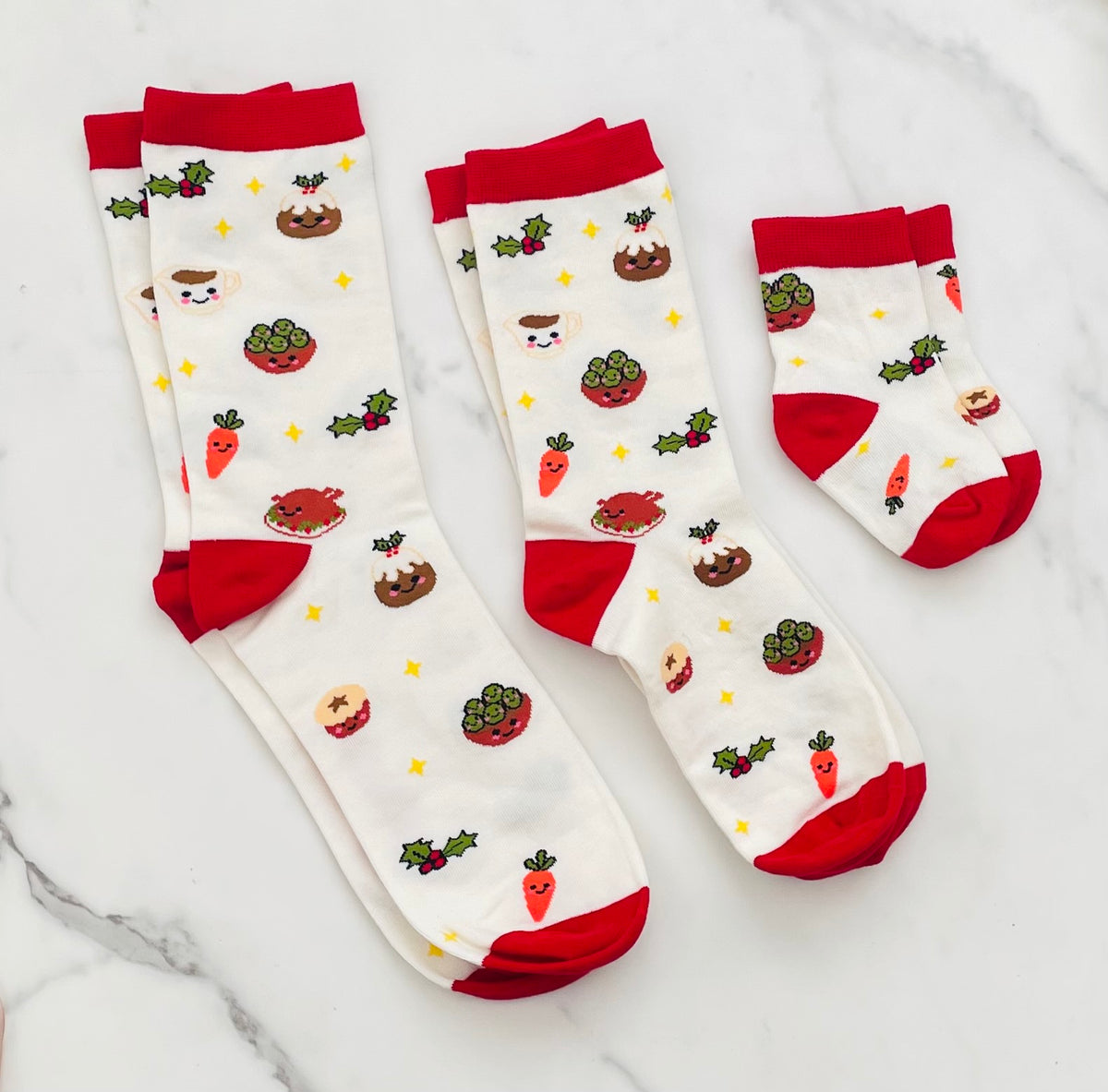 Matching Family Christmas Dinner Socks