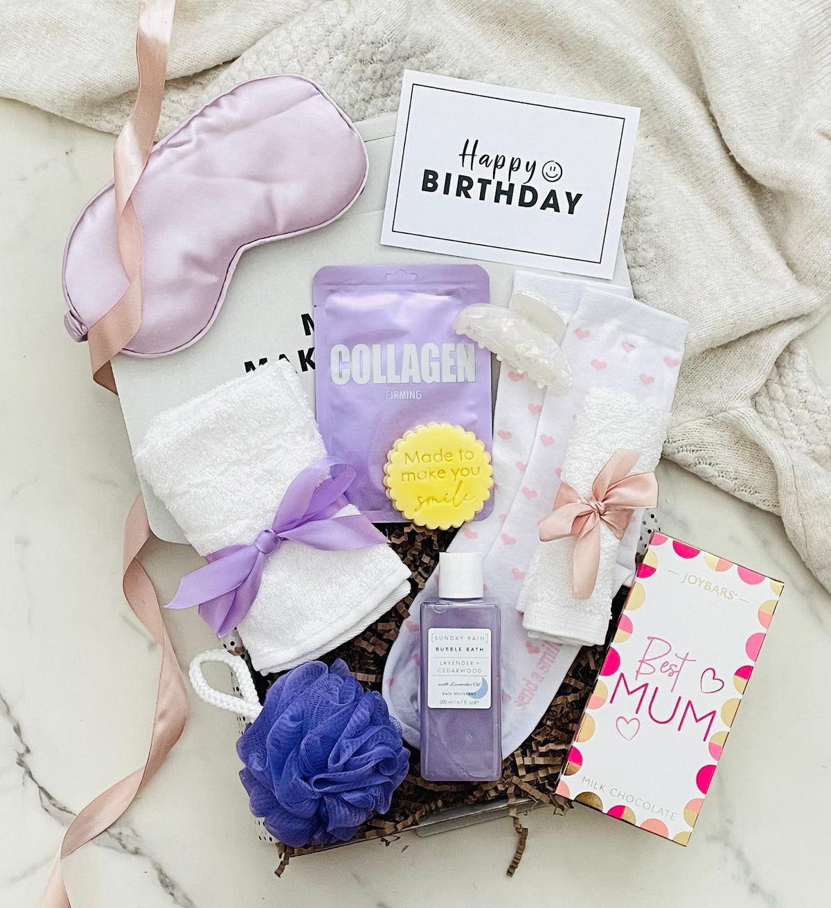 Birthday gift for mum. Luxury pamper hamper gift for mum. Free delivery