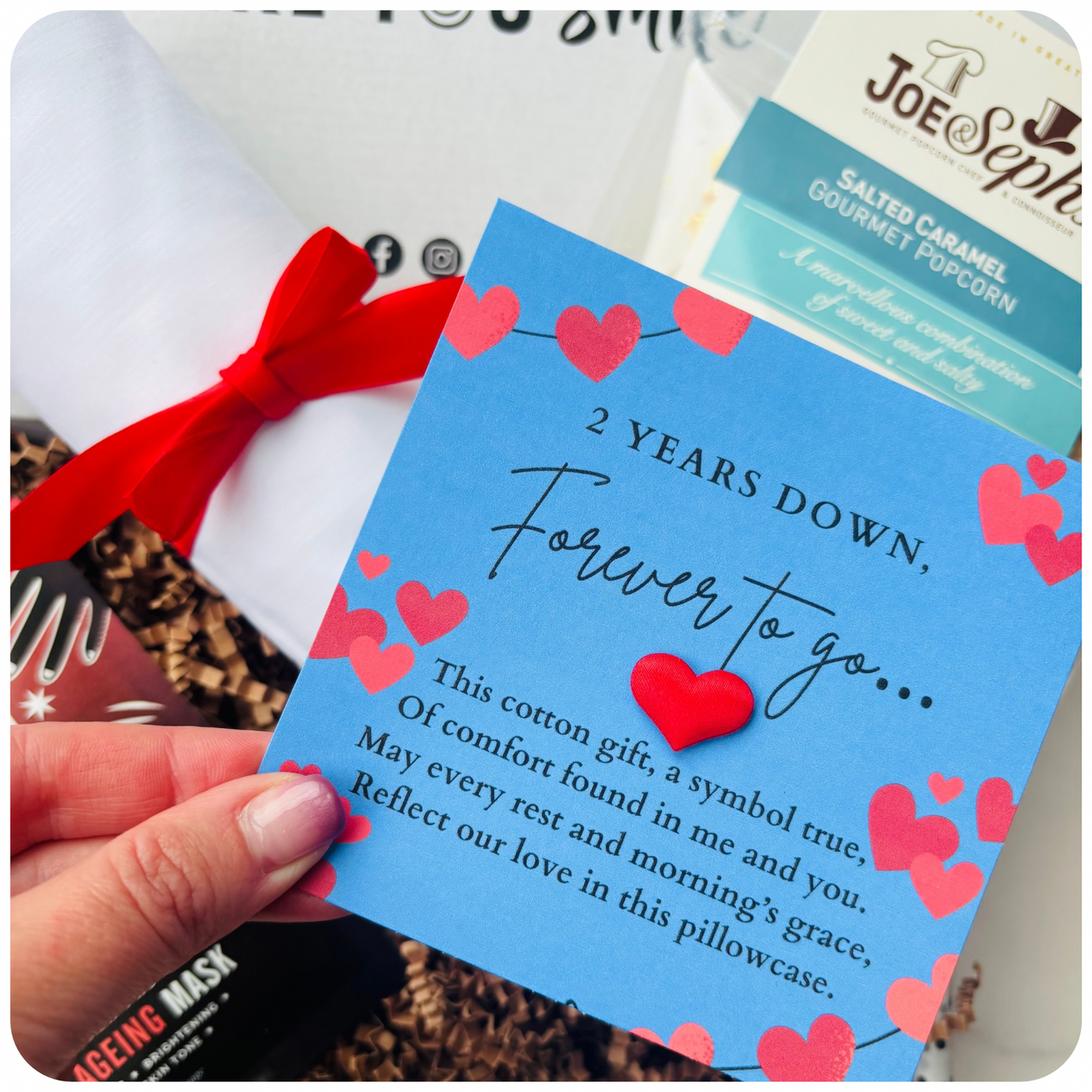 2nd Wedding Anniversary Cotton Gift Box For Him