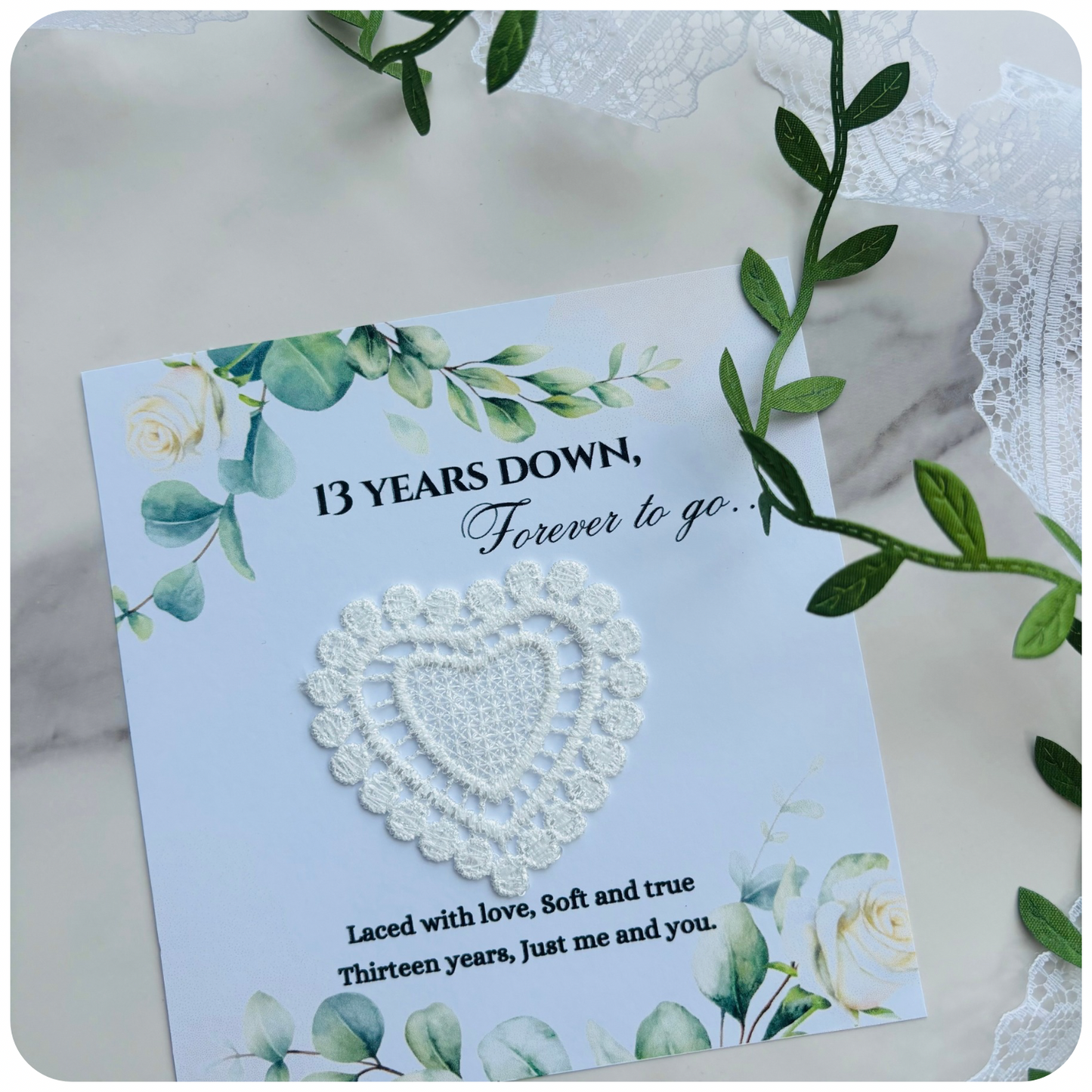 13th Wedding Anniversary Gift – Lace Themed