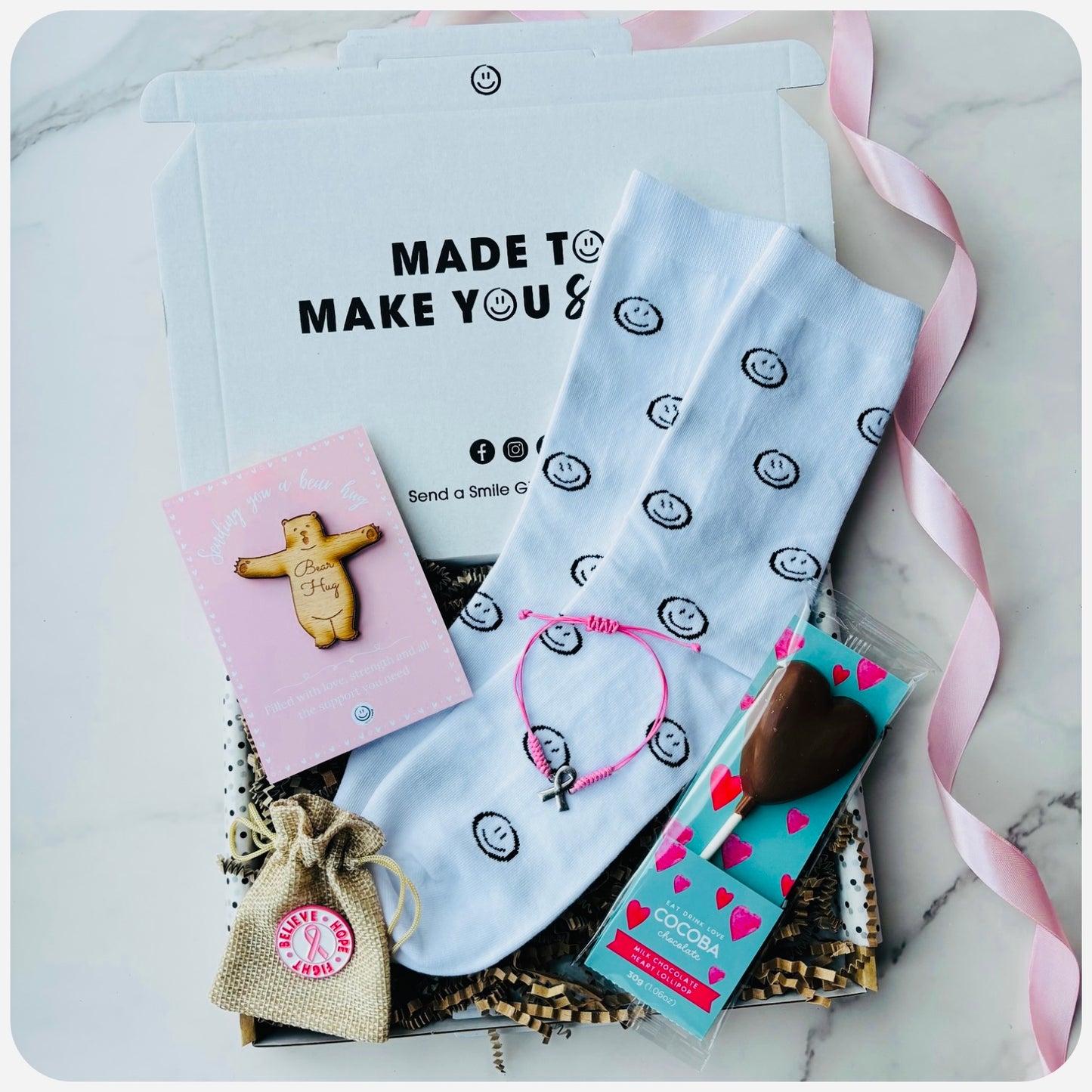 Breast cancer diagnosis letterbox gift. Thinking of you