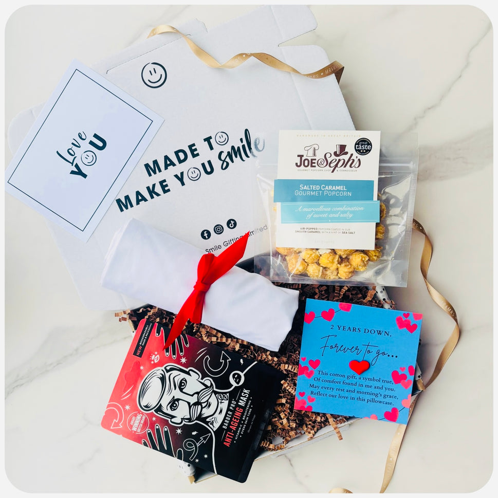 2nd Wedding Anniversary Cotton Gift Box For Him