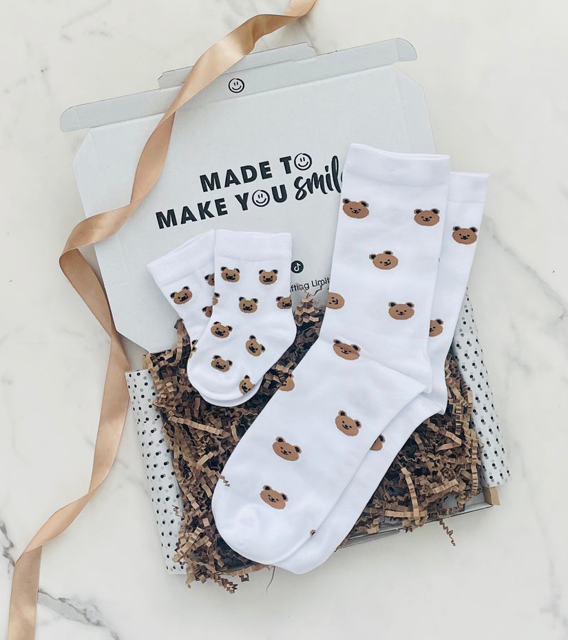 Daddy & Me Matching Bear Socks | Letterbox Gift
