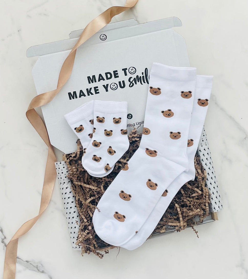 Daddy & Me Matching Bear Socks | Letterbox Gift