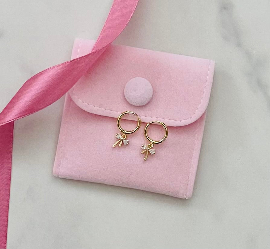 Bow Hoop Earrings