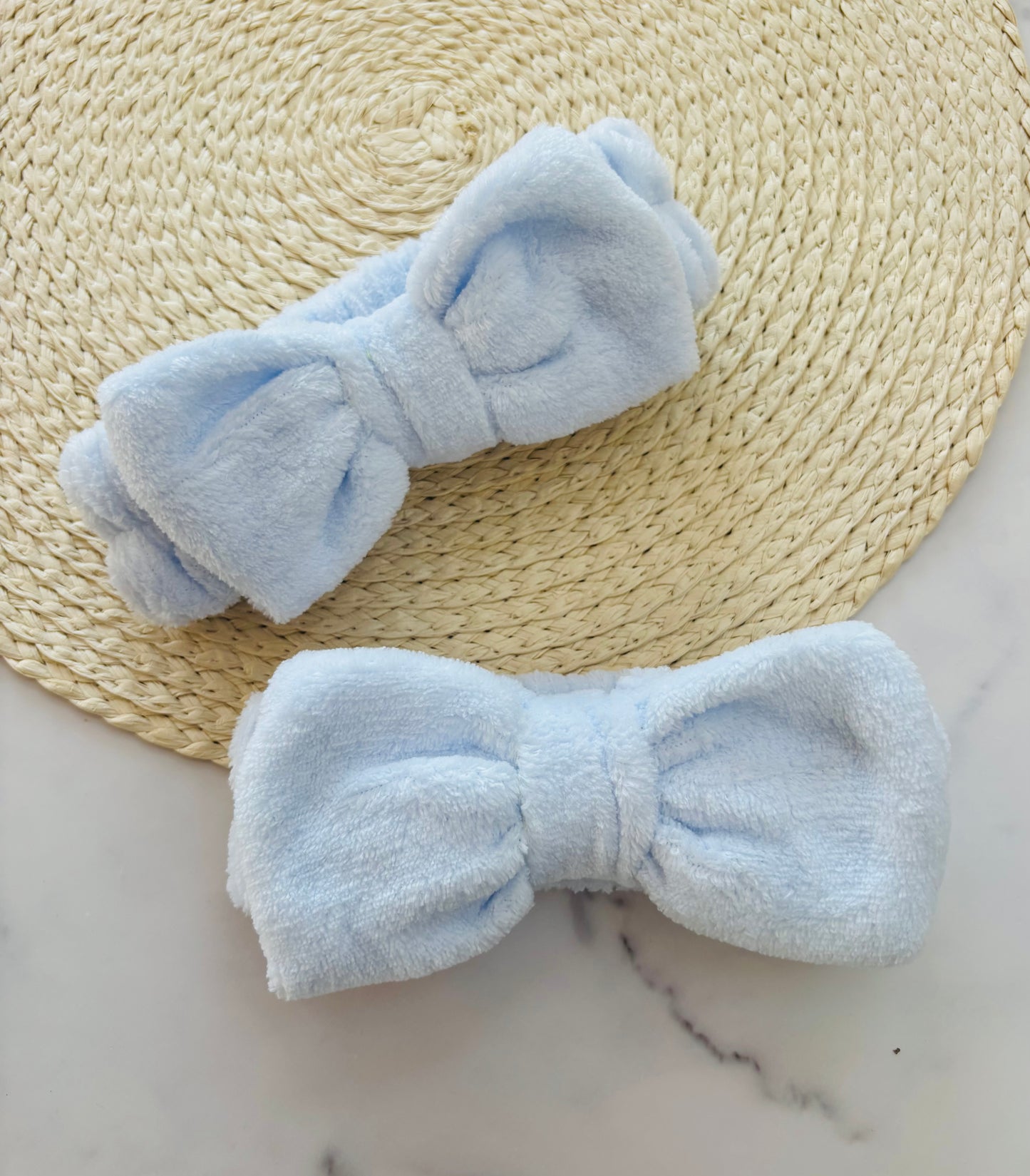 Blue Spa Bow Headband