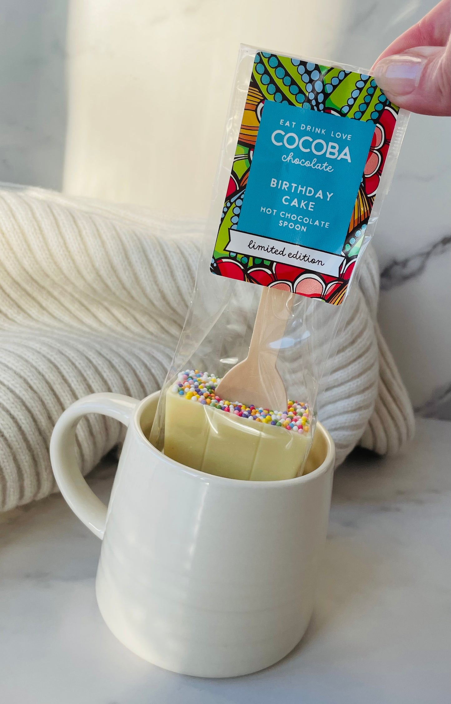 Birthday Cake Hot Chocolate Spoon