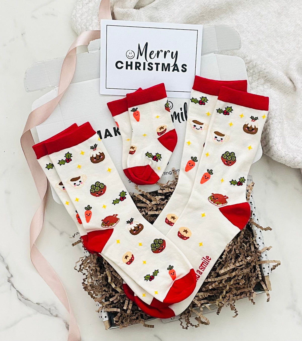 Matching Family Christmas Dinner Socks
