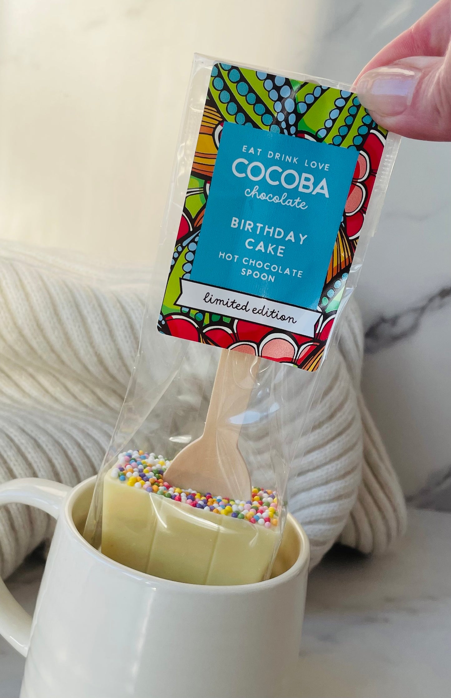 Birthday Cake Hot Chocolate Spoon