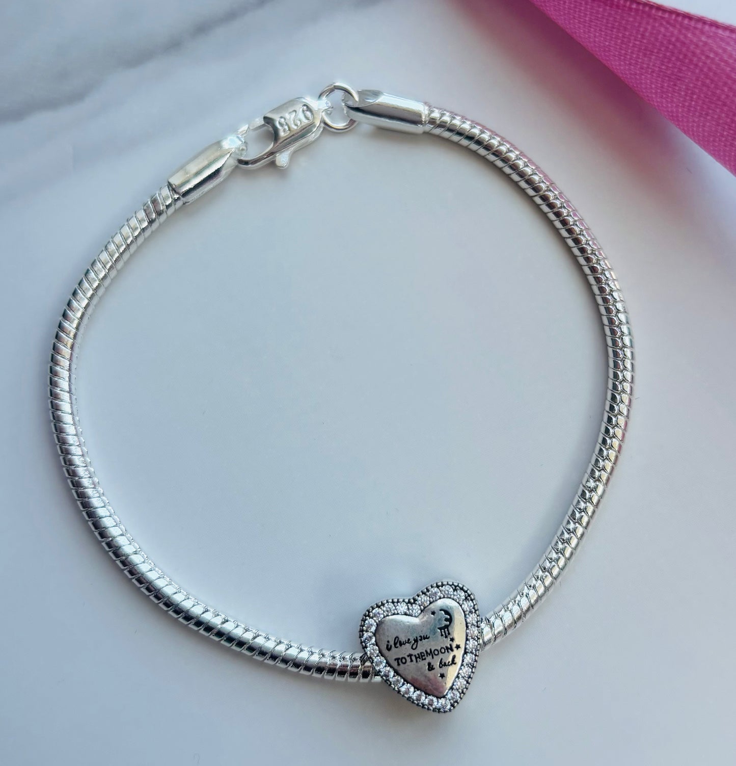 S925 I Love You To The Moon & Back Bracelet