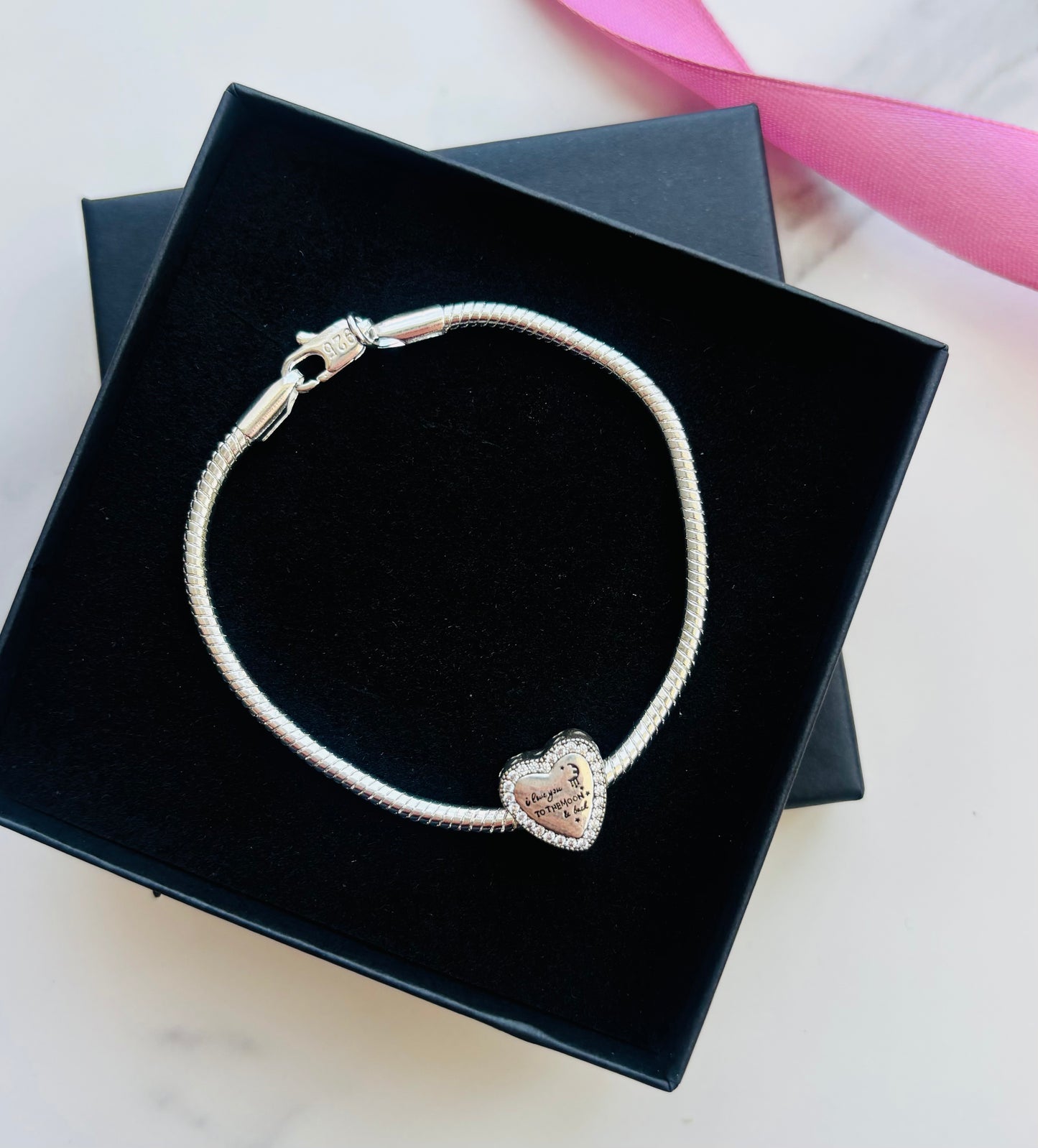 S925 I Love You To The Moon & Back Bracelet