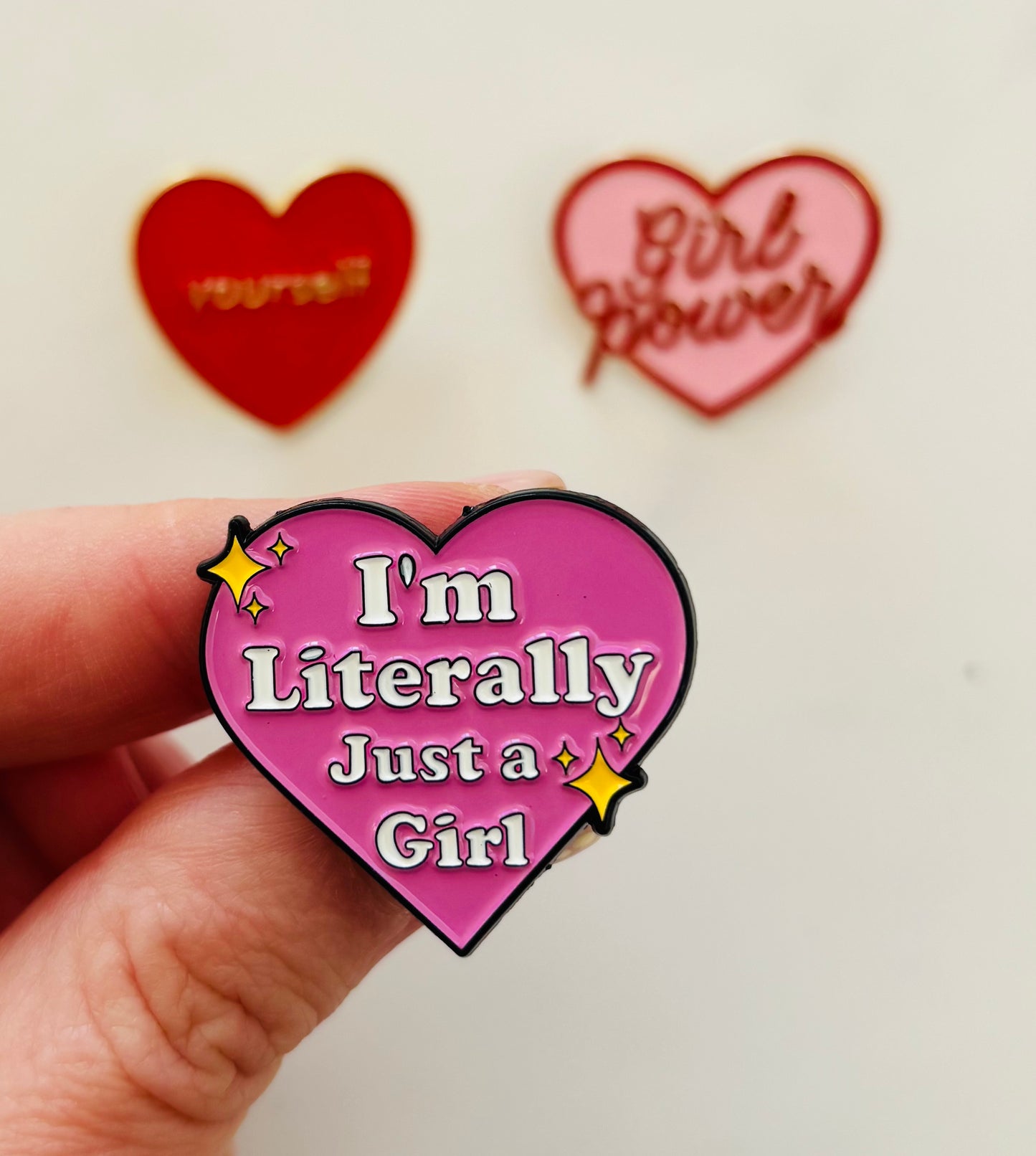 Pin Badge. ‘I’m literally just a girl’