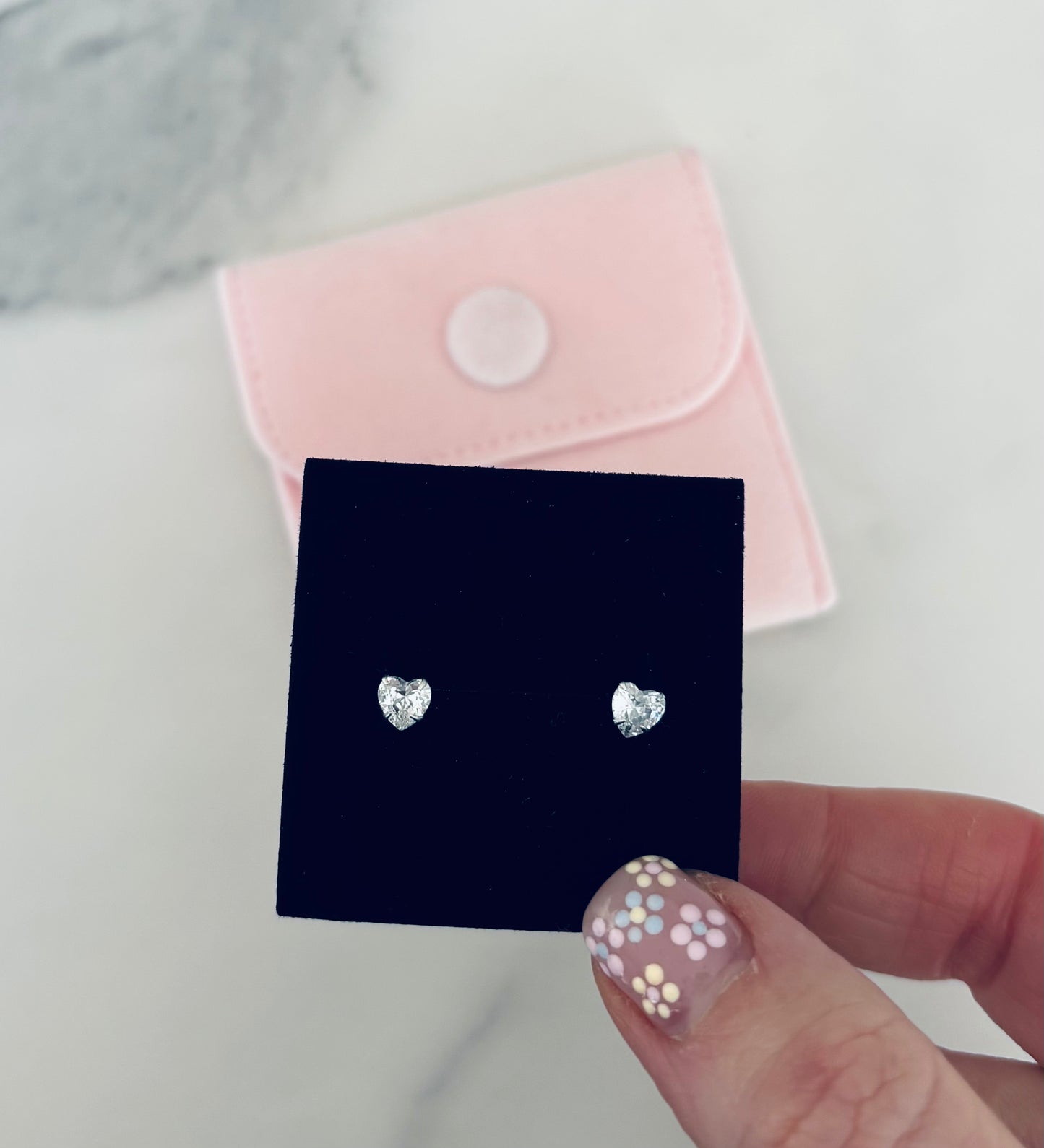 S925 Heart Earrings