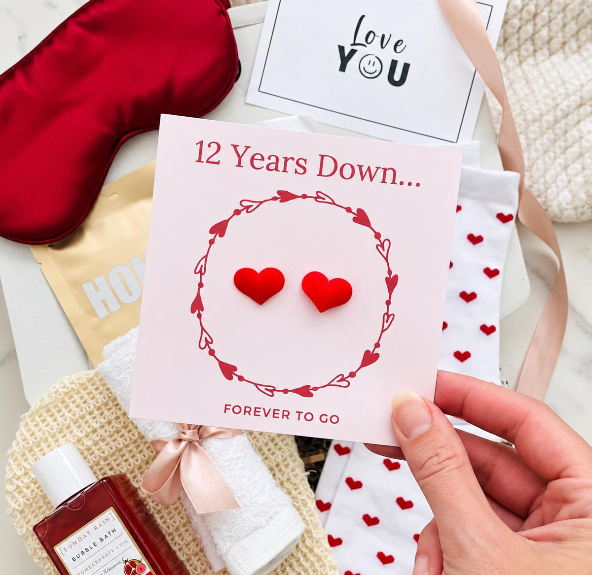 12th Wedding Anniversary Silk Gift Hamper for Her