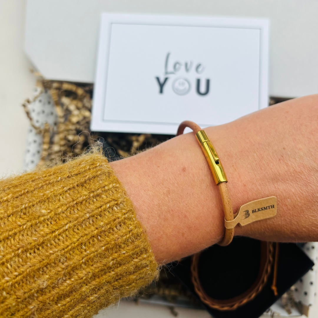 3rd Wedding Anniversary Gift for a Couple – Leather Bracelets Set