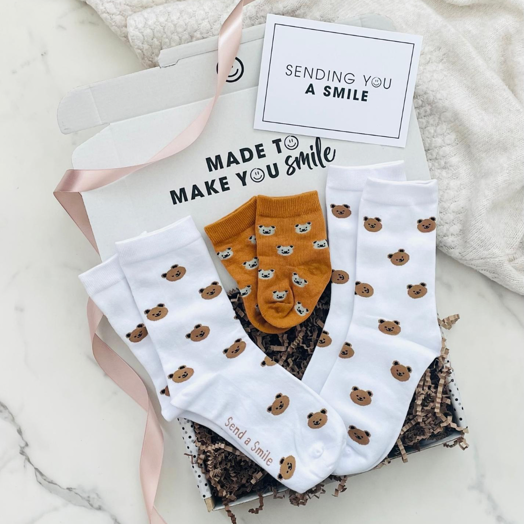 Bear Hugs Family Socks Gift