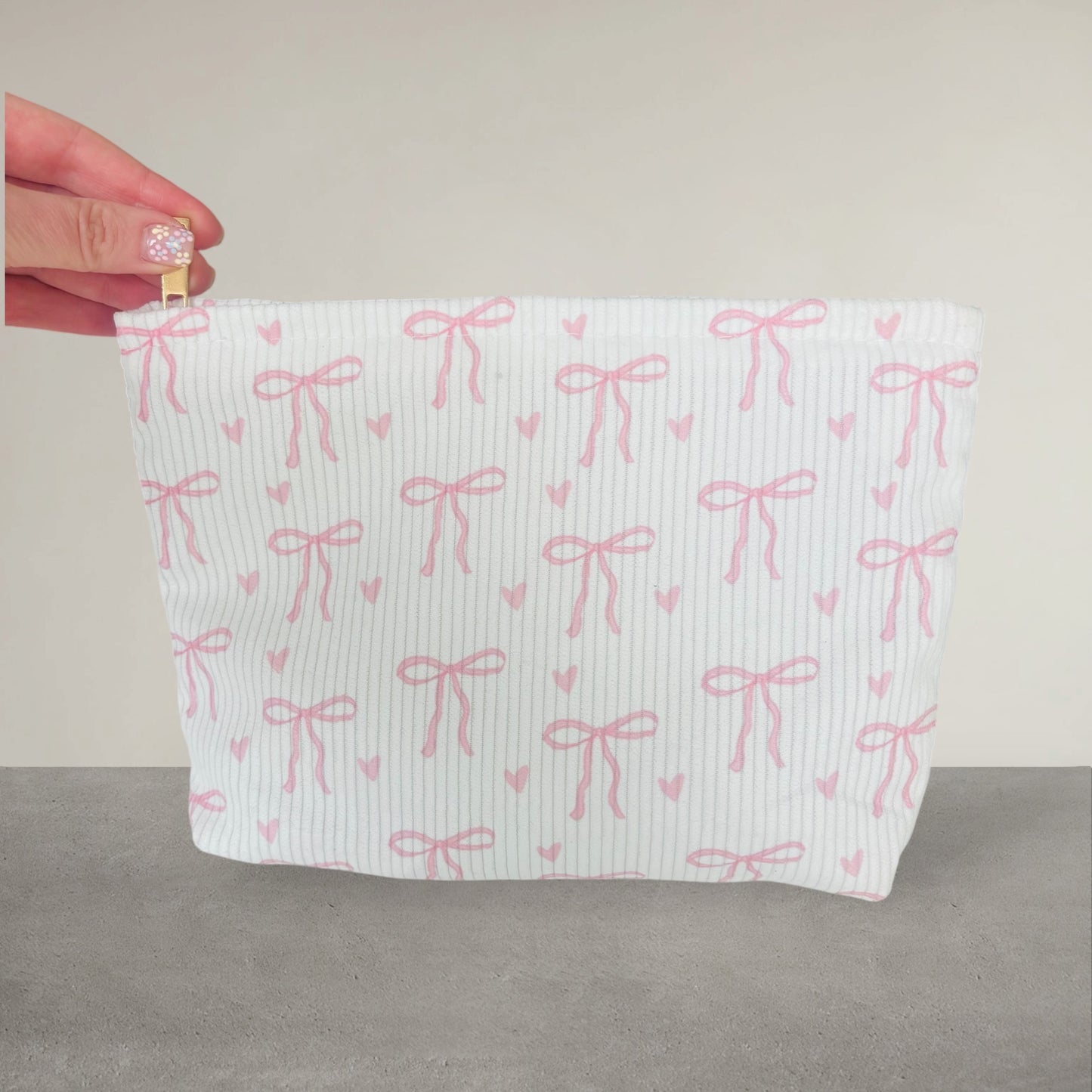 Bow Print Make Up Pouch