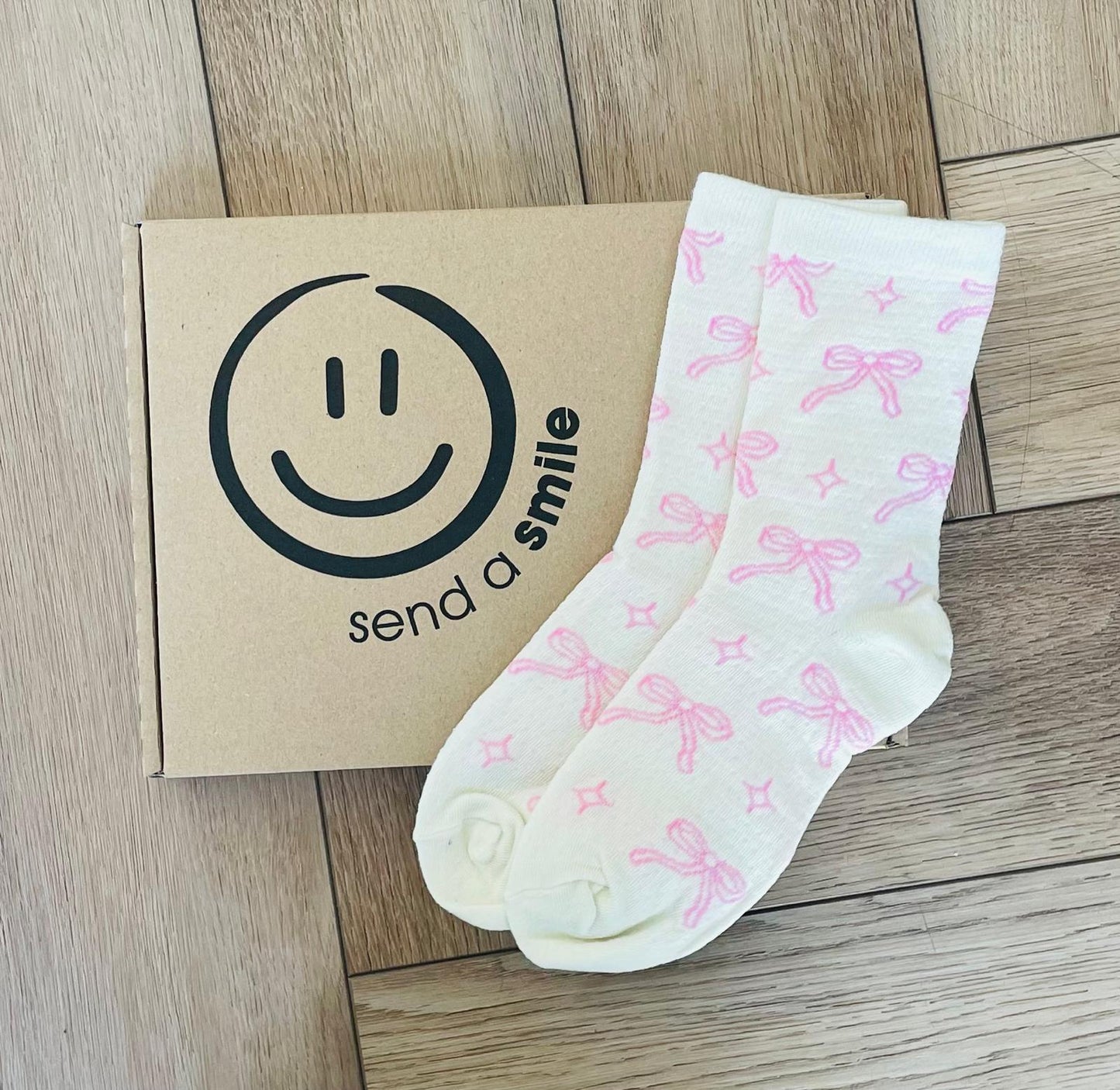 Pink Bow Socks