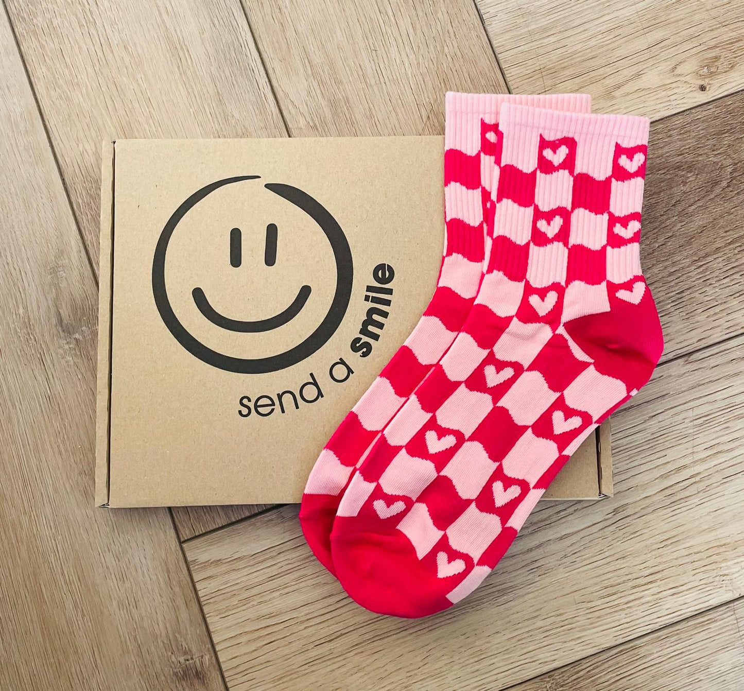 Chequered Heart Socks