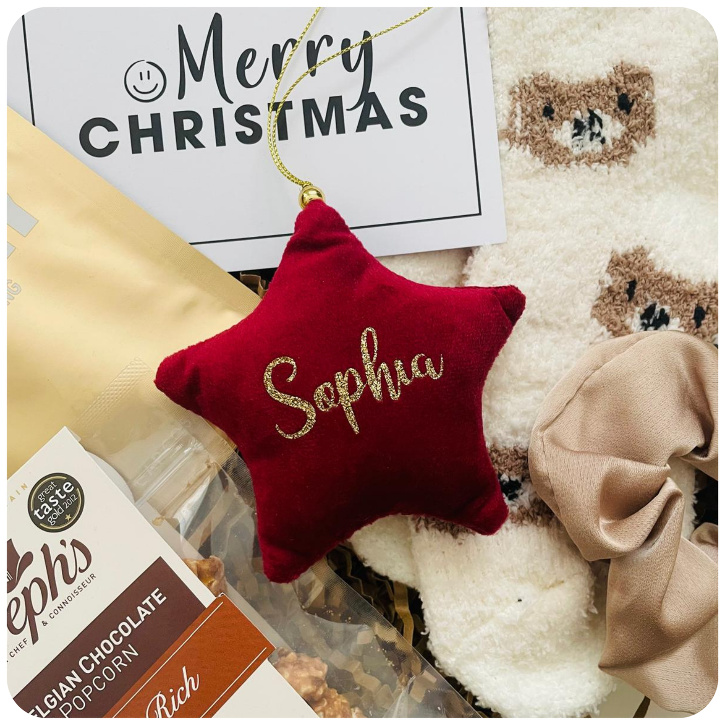 Christmas Pamper Gift Box – Personalised Decoration & Cosy Treats