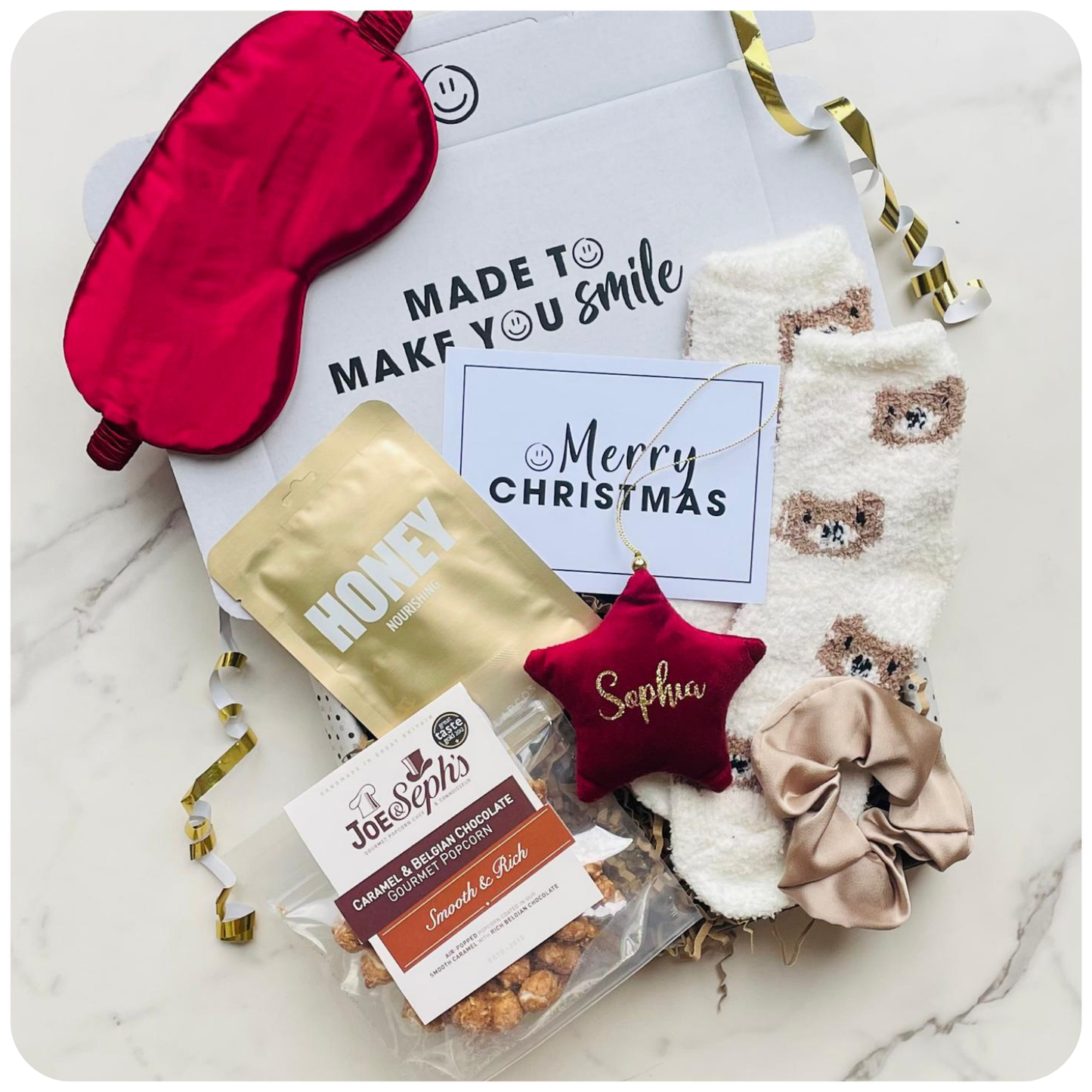 Christmas Pamper Gift Box – Personalised Decoration & Cosy Treats