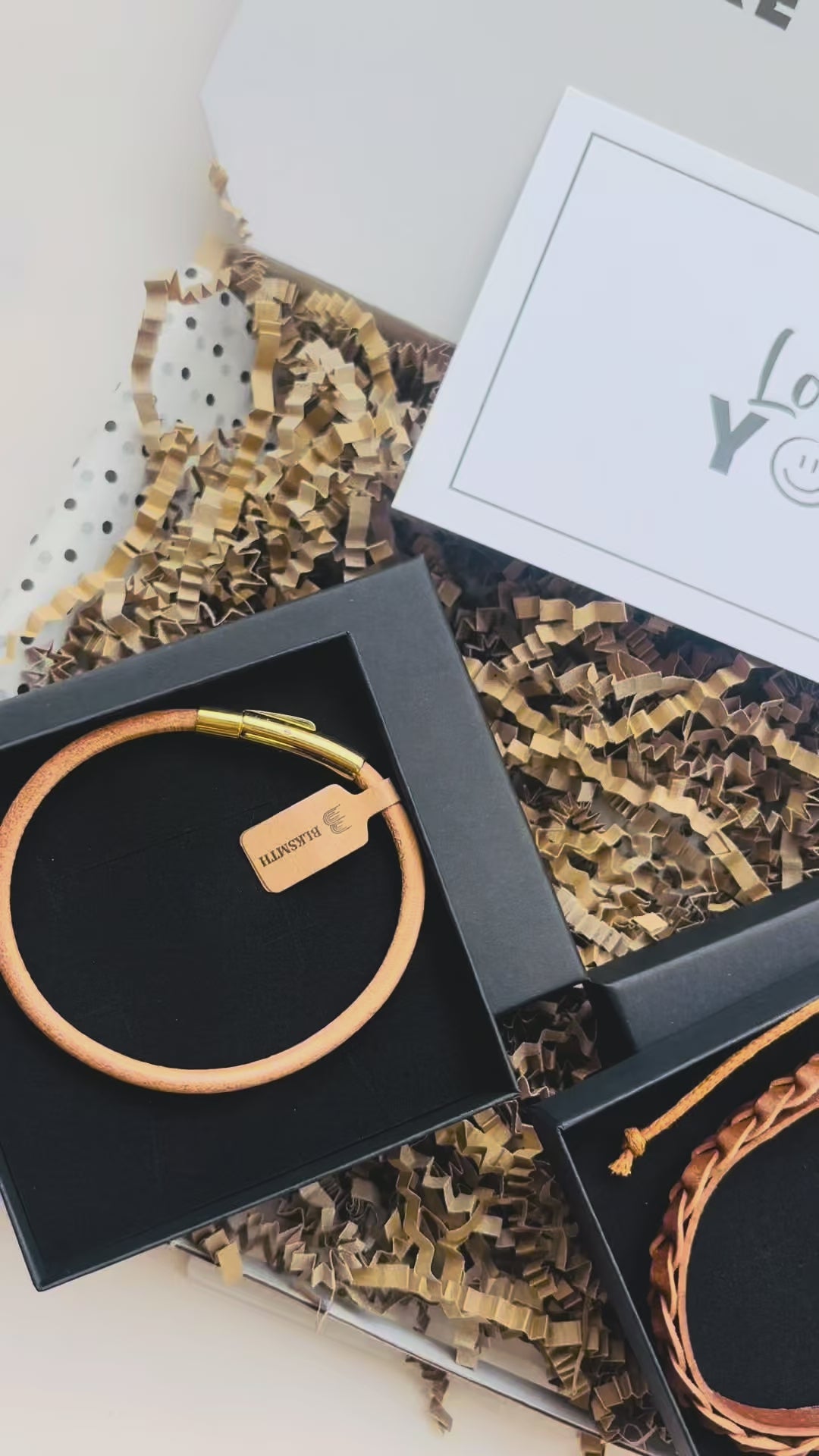 3rd Wedding Anniversary Gift for a Couple – Leather Bracelets Set